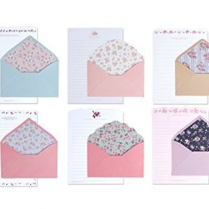 IMagicoo 48 Cute Lovely Writing Stationery Paper Letter Set with 24 Envelope/Envelope Seal Sticker (1)